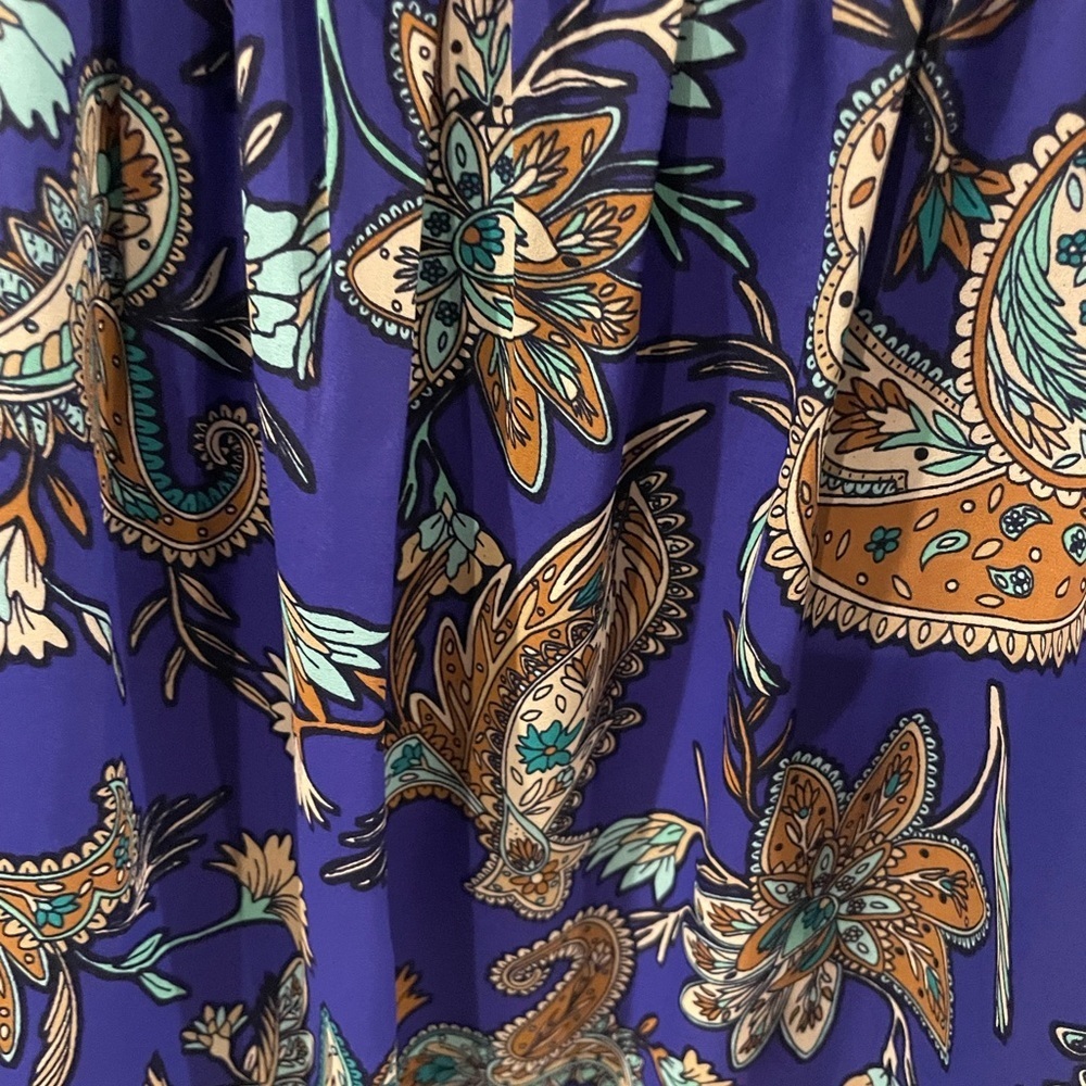 LOFT paisley sleeveless Halter top - M - Picture 2 of 4